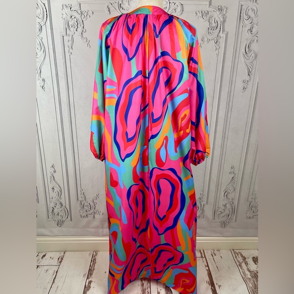 Colorful Oversized Maxi Dress Shirt - Picture 8 of 10